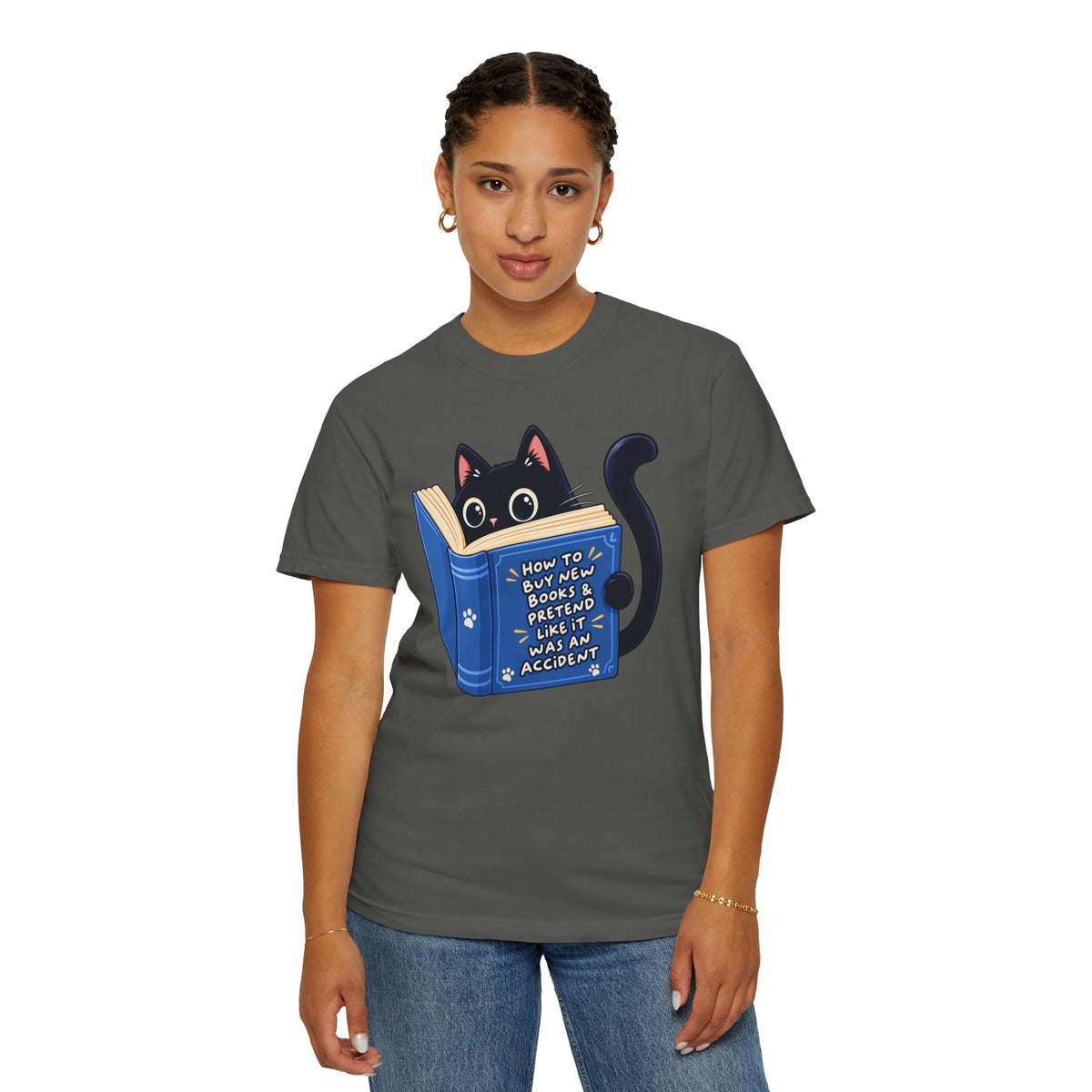 Bookstore Addict Cat T-Shirt