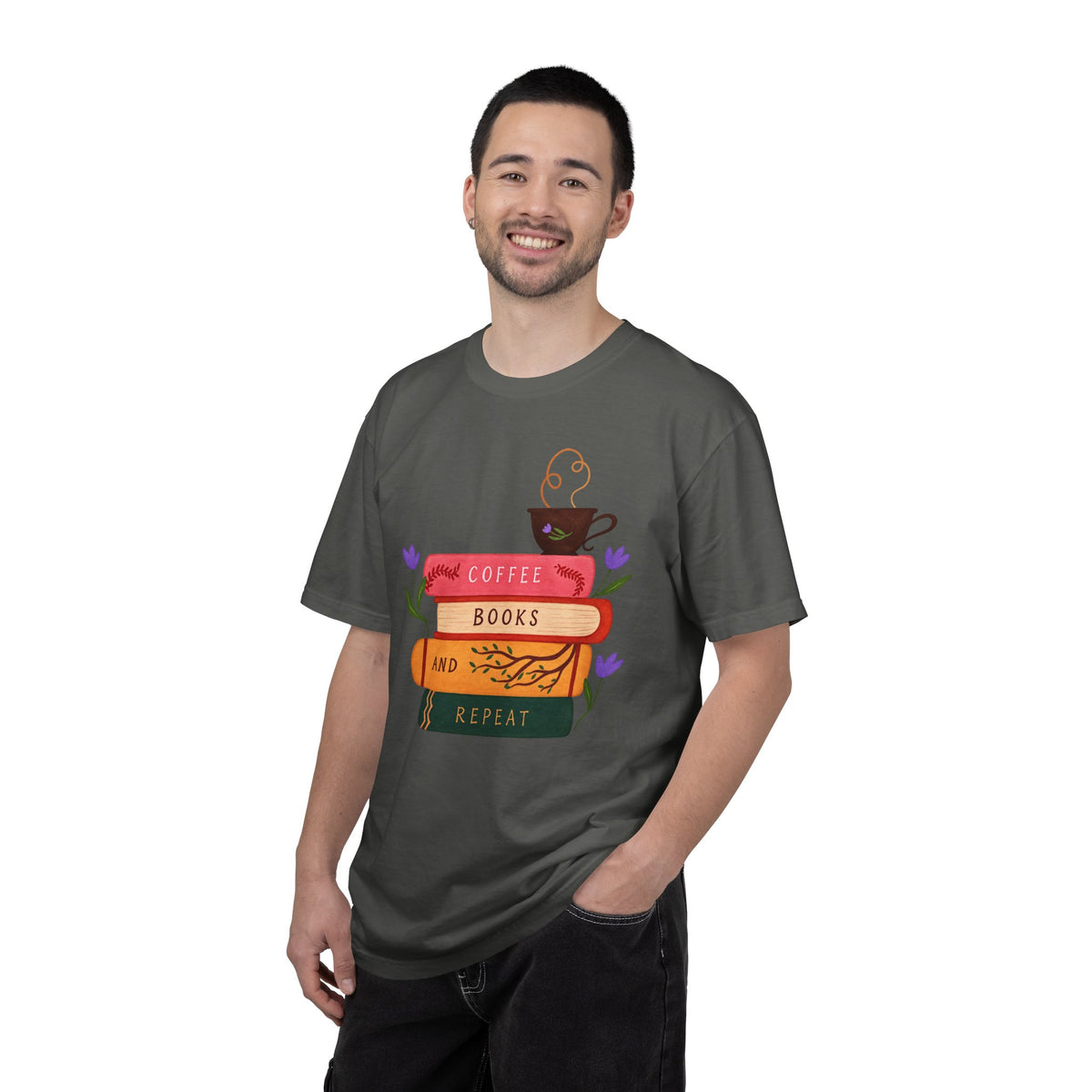 Coffee Books & Repeat T‑Shirt