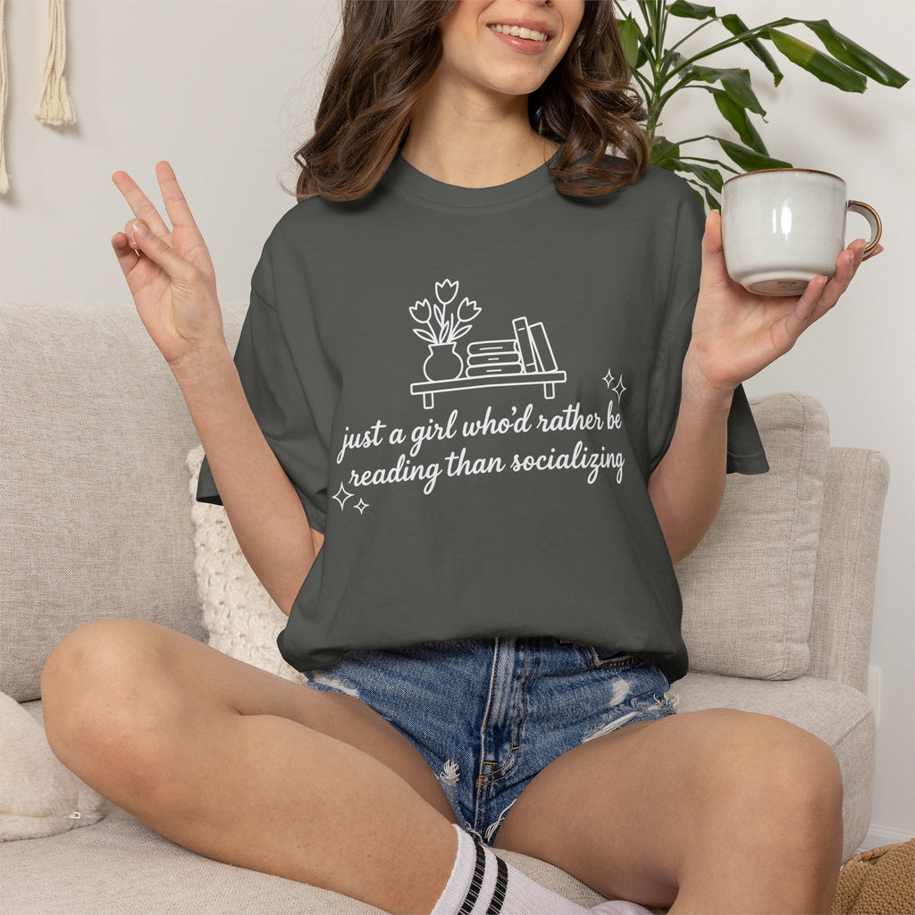 Reading Over Socializing T-Shirt
