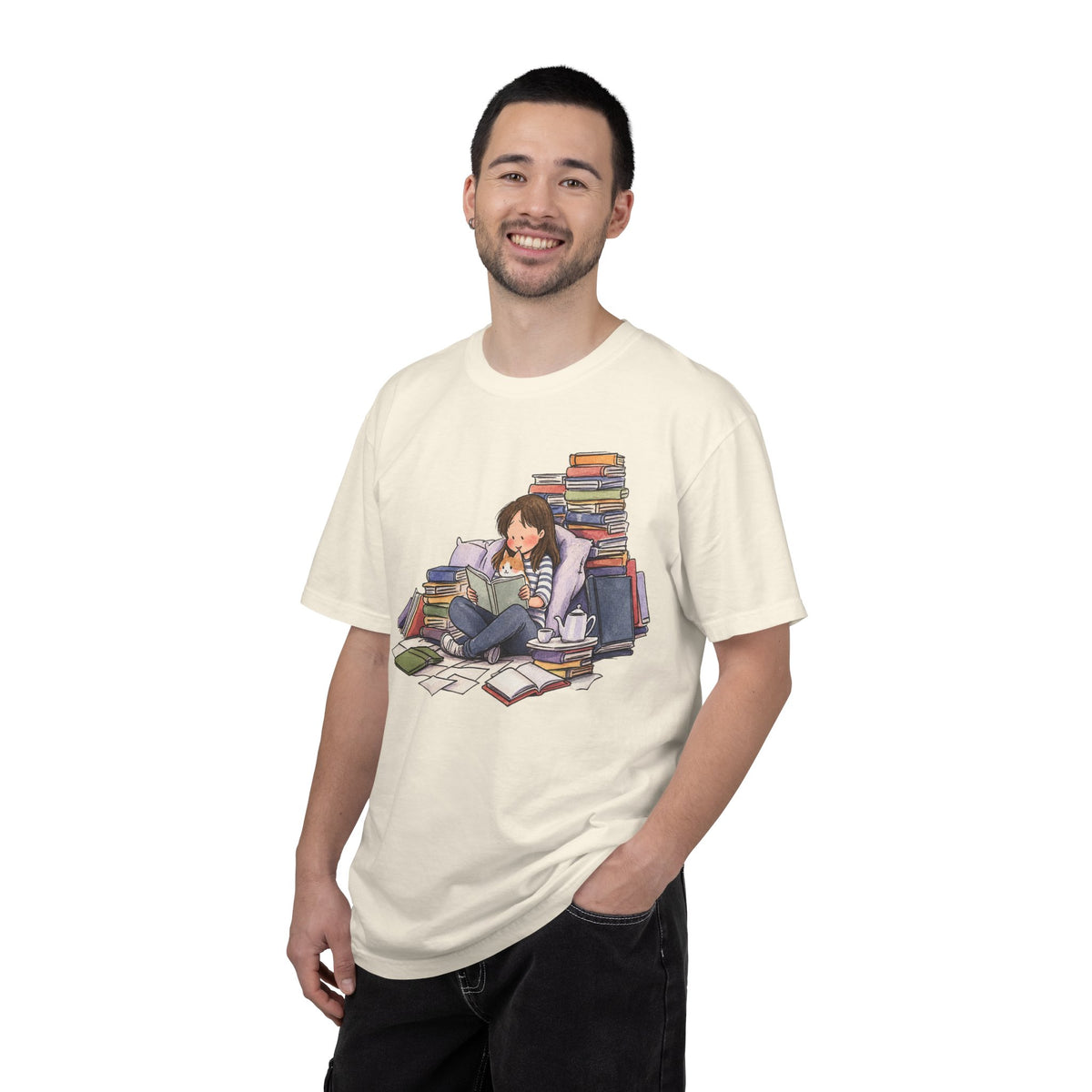 Cozy Book Pile T-Shirt