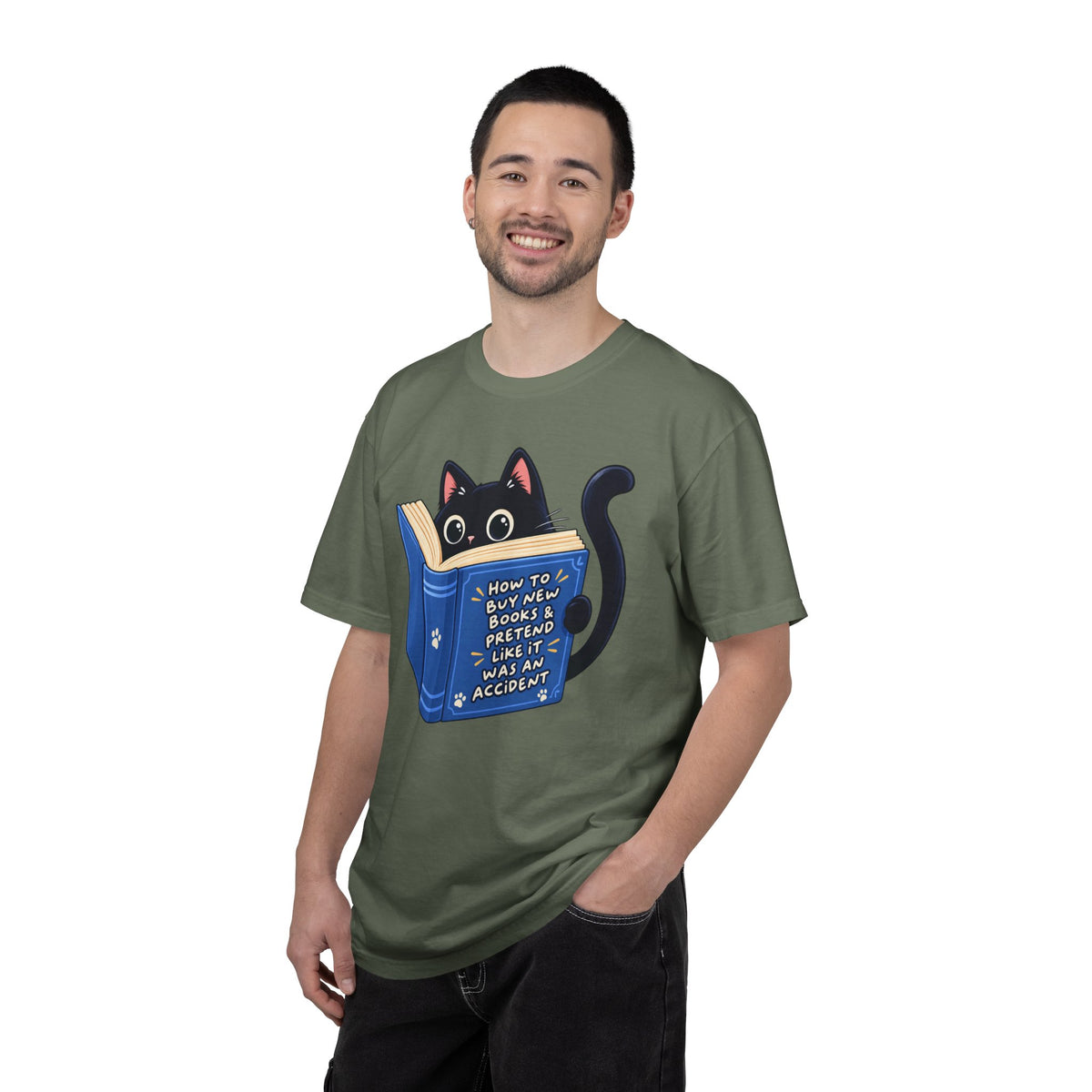 Bookstore Addict Cat T-Shirt