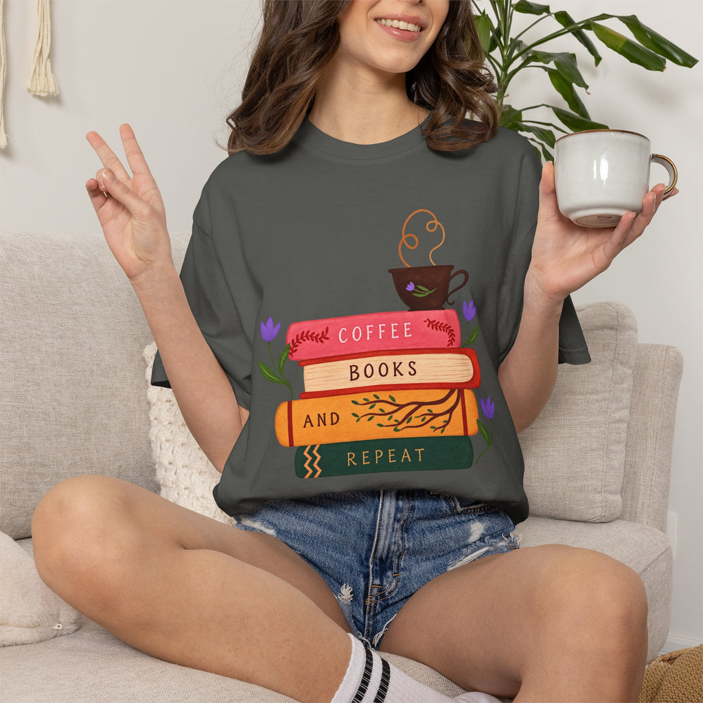 Coffee Books & Repeat T‑Shirt