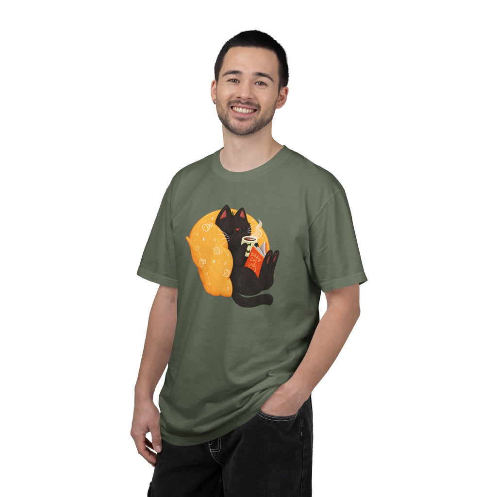Cozy Cat Reader T-Shirt