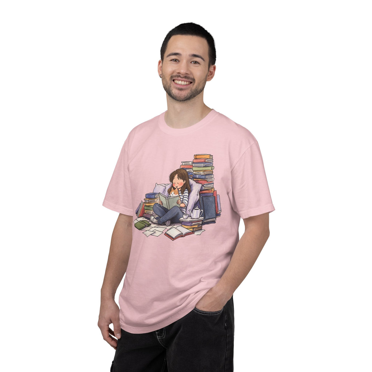 Cozy Book Pile T-Shirt