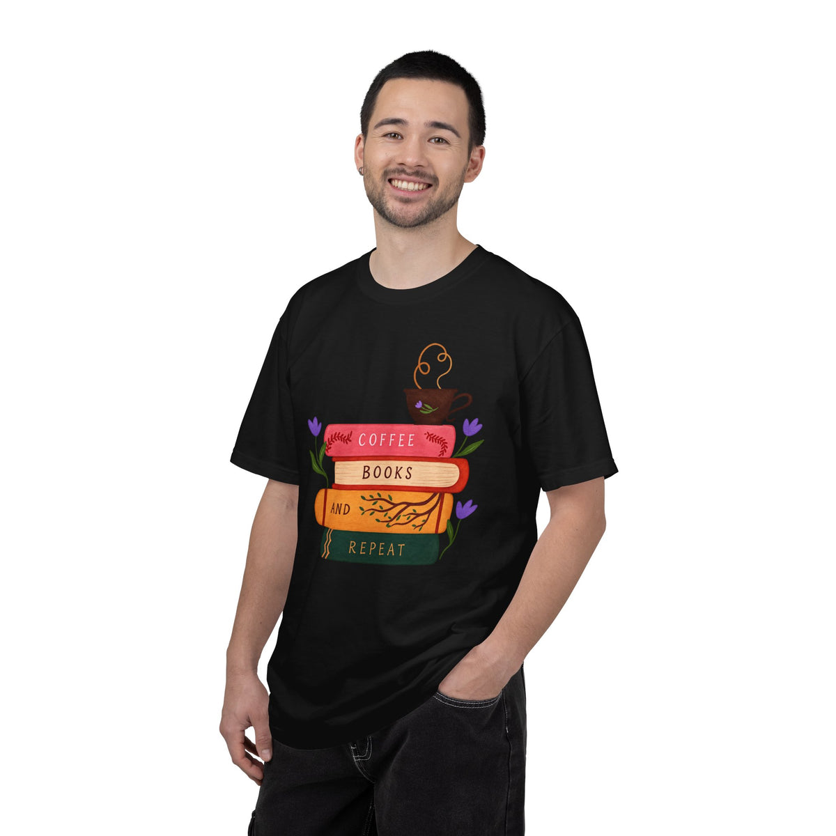 Coffee Books & Repeat T‑Shirt