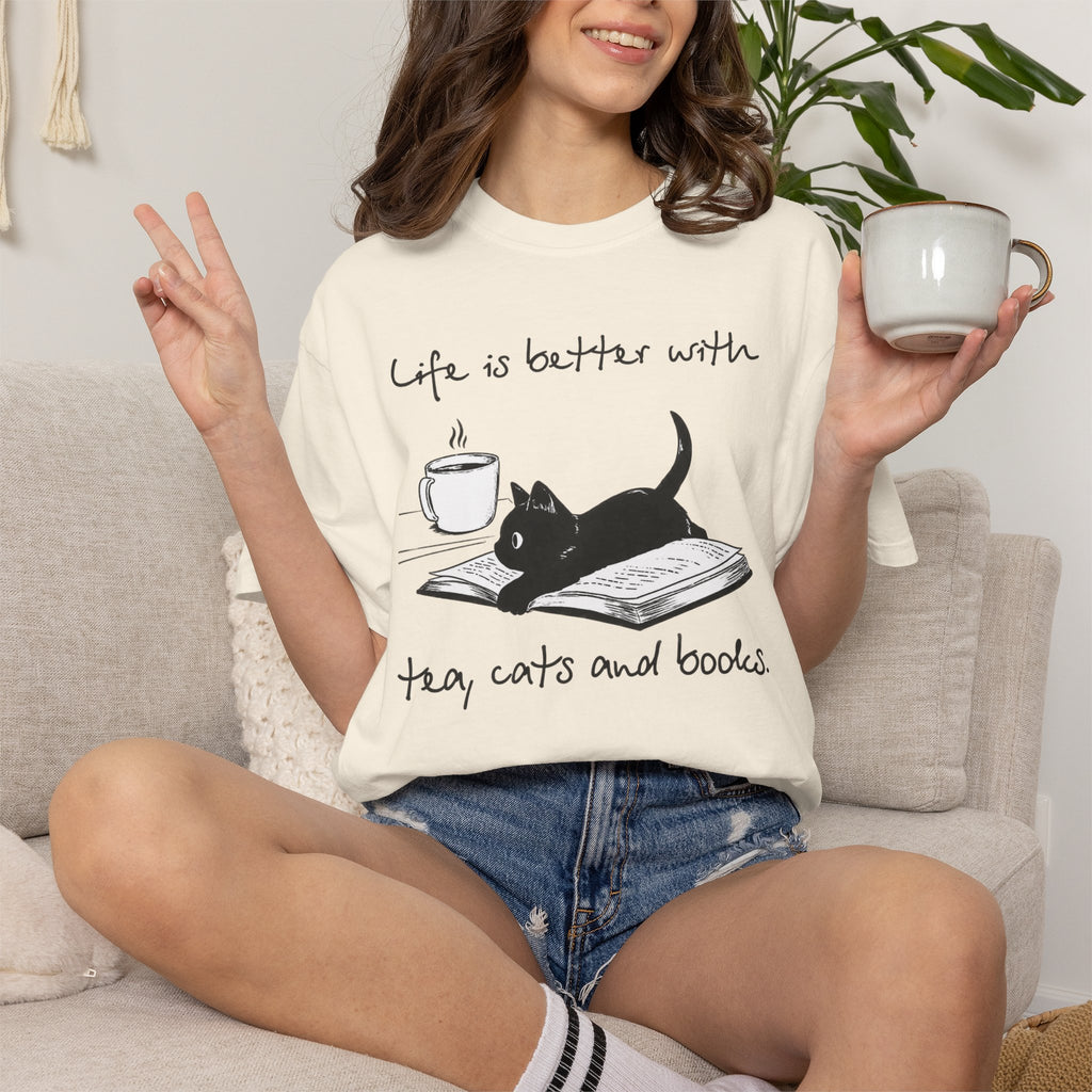 Tea Cats & Books T-Shirt