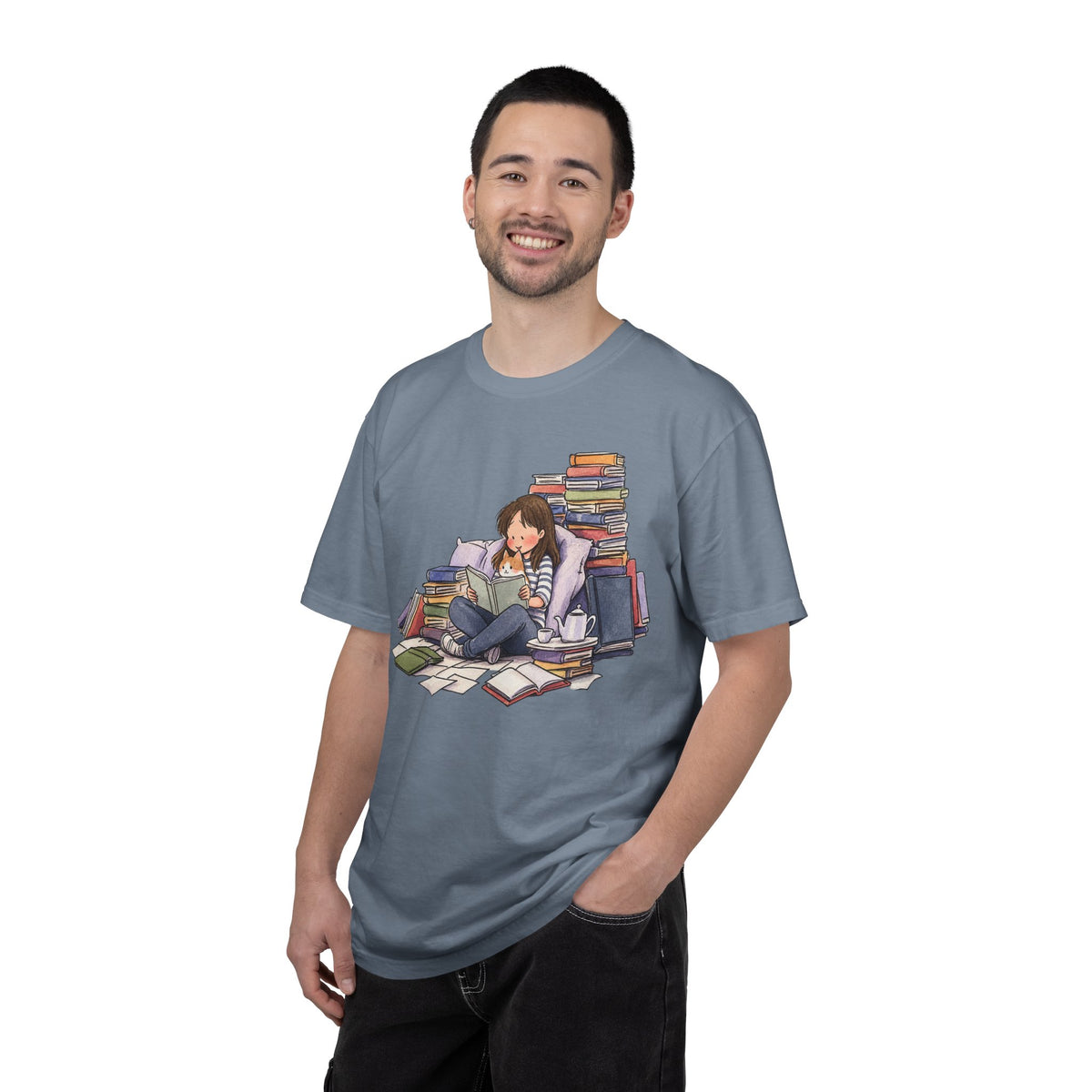 Cozy Book Pile T-Shirt