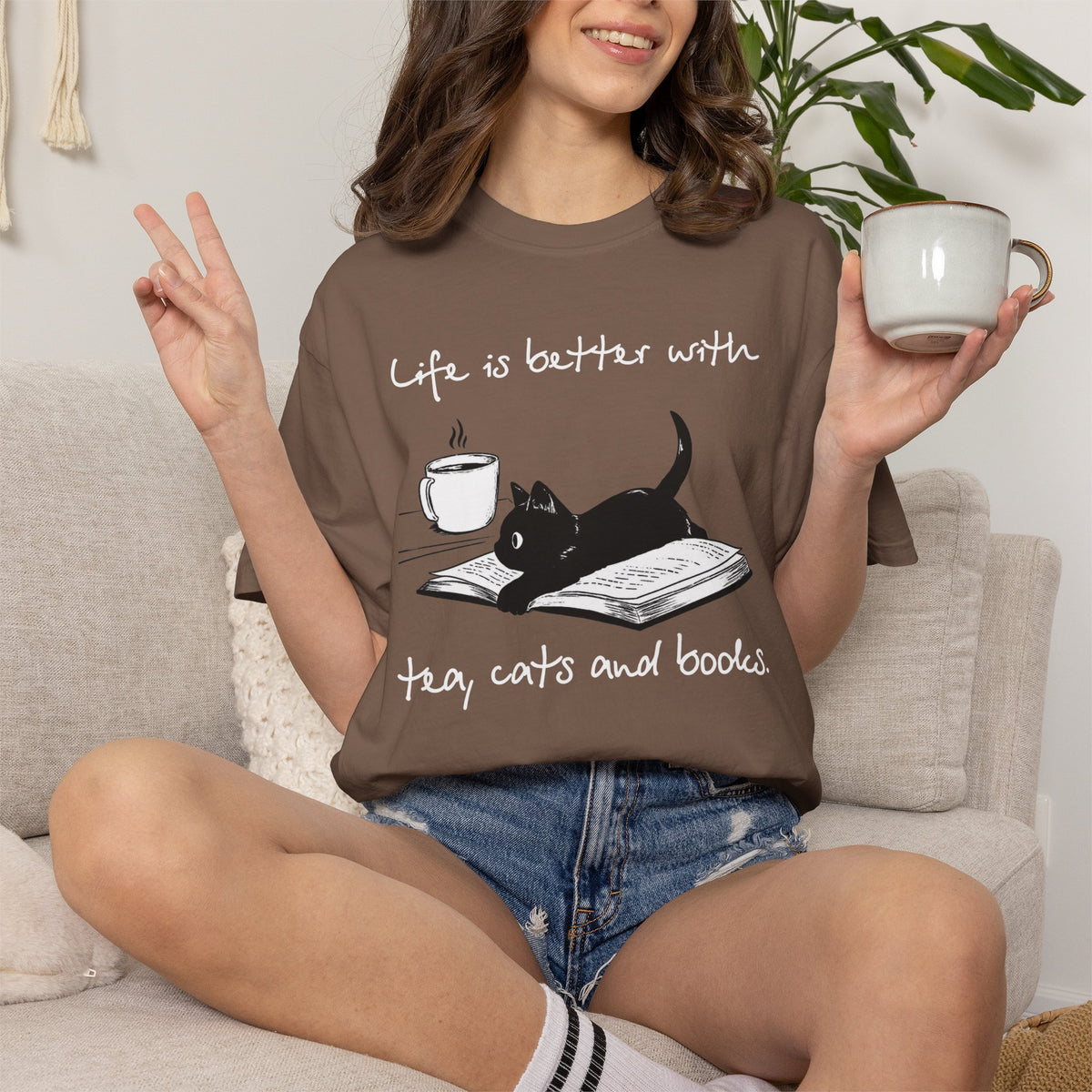 Tea Cats & Books T-Shirt