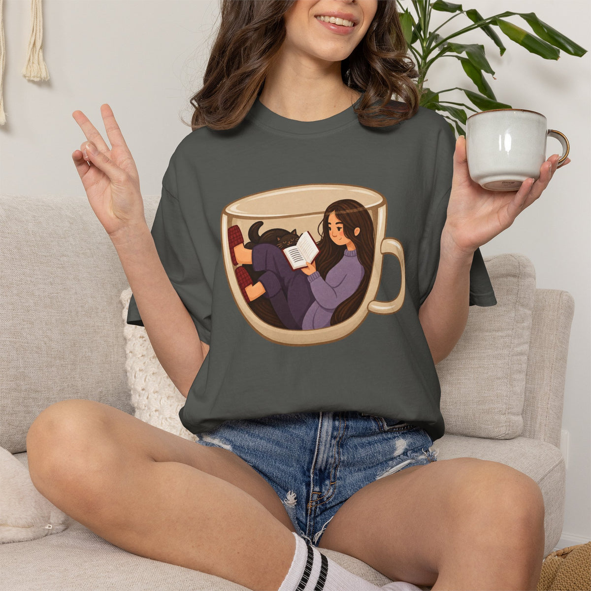 A Cup Of Books T-Shirt