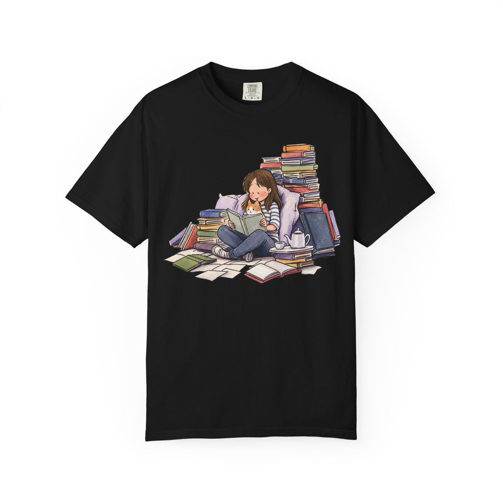 Cozy Book Pile T-Shirt