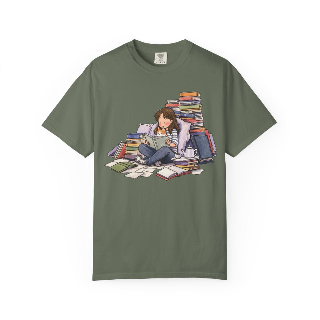 Cozy Book Pile T-Shirt