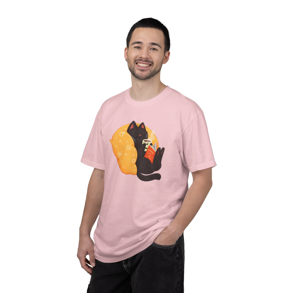 Cozy Cat Reader T-Shirt