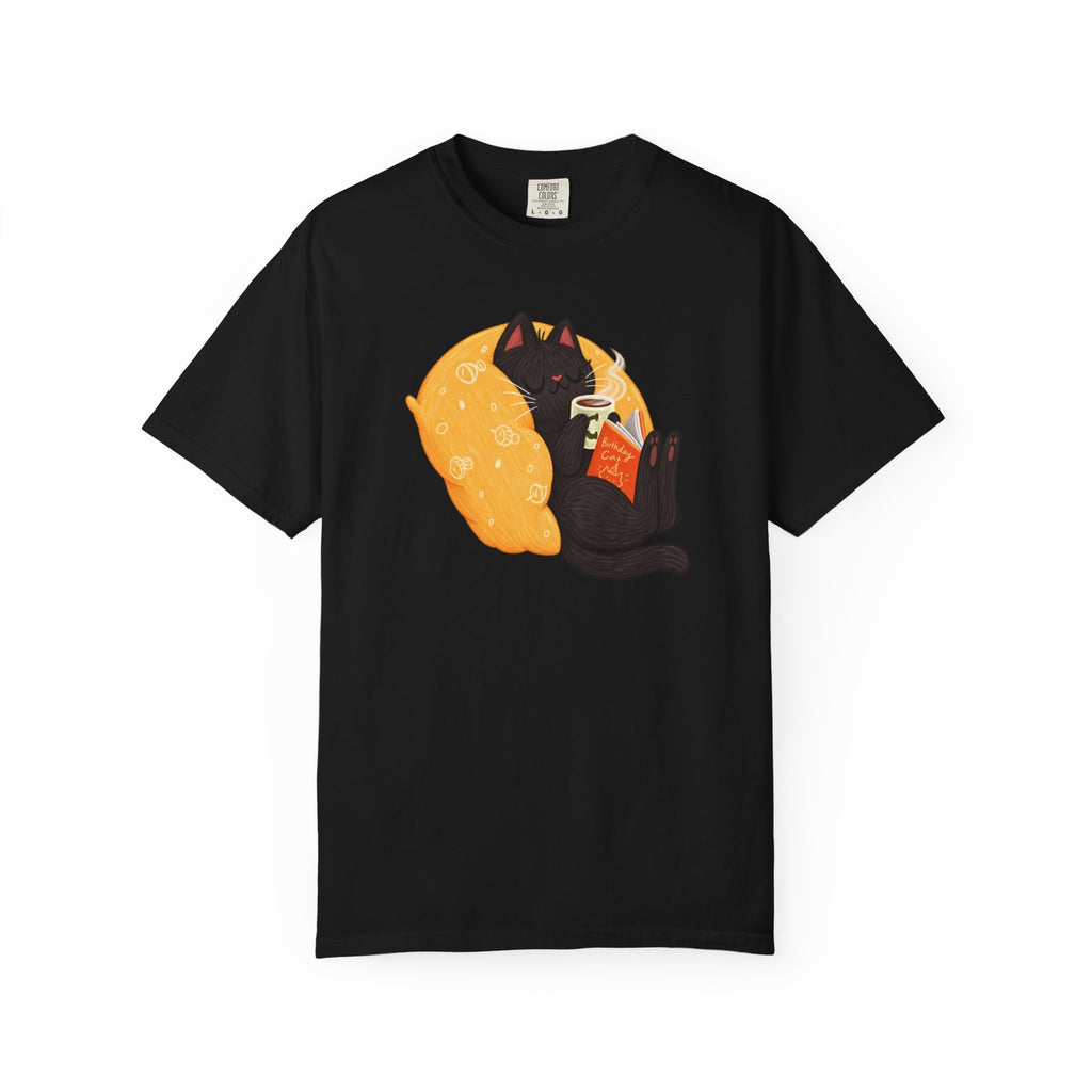 Cozy Cat Reader T-Shirt