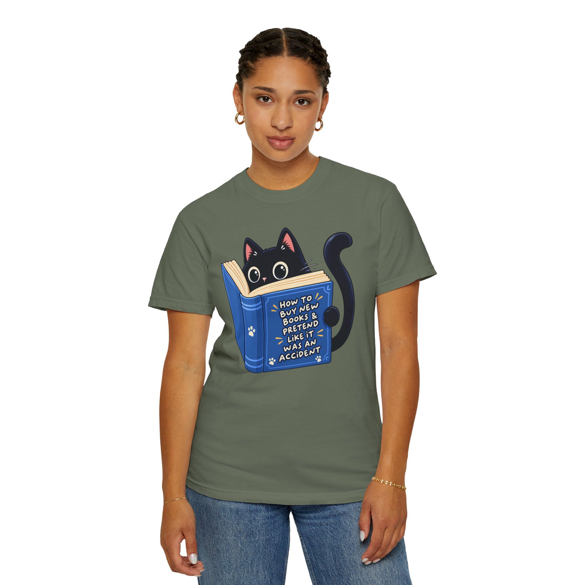 Bookstore Addict Cat T-Shirt