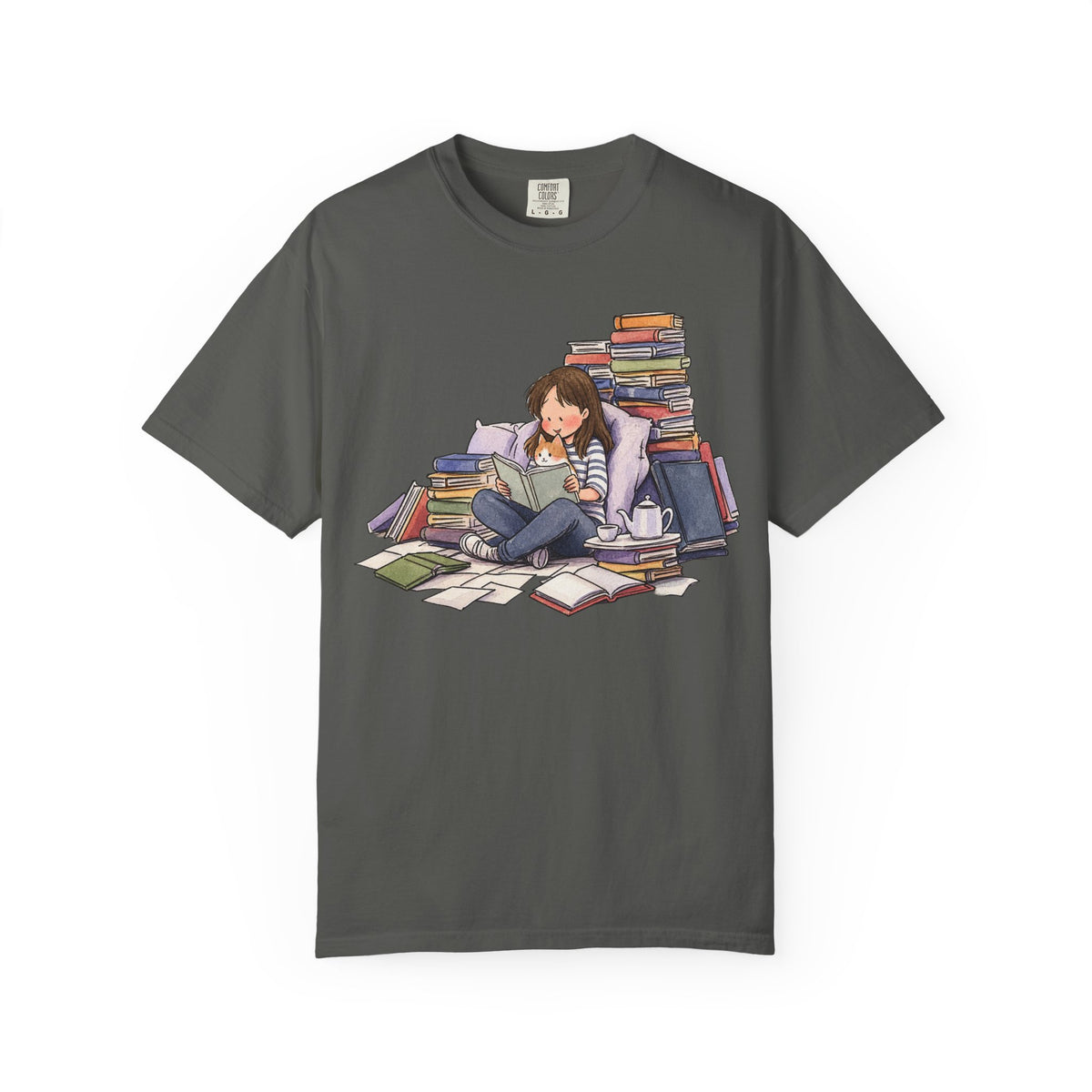 Cozy Book Pile T-Shirt