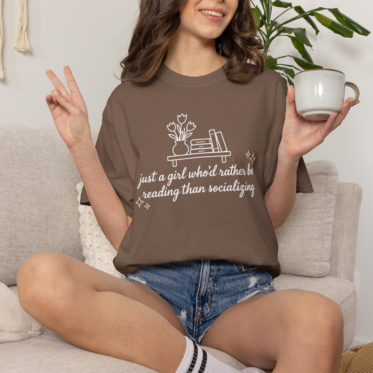 Reading Over Socializing T-Shirt