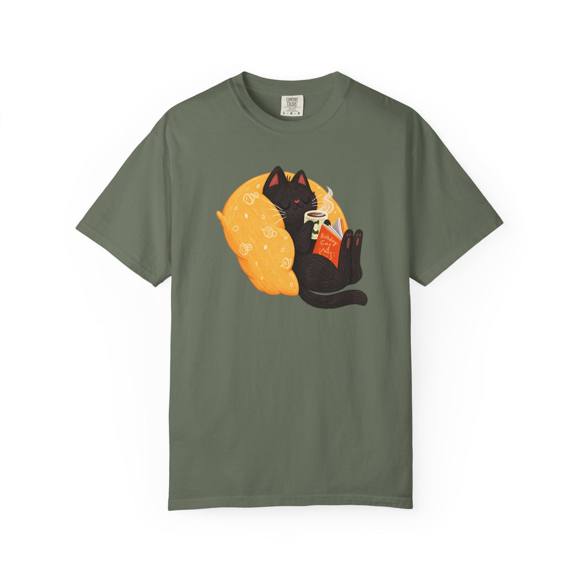 Cozy Cat Reader T-Shirt