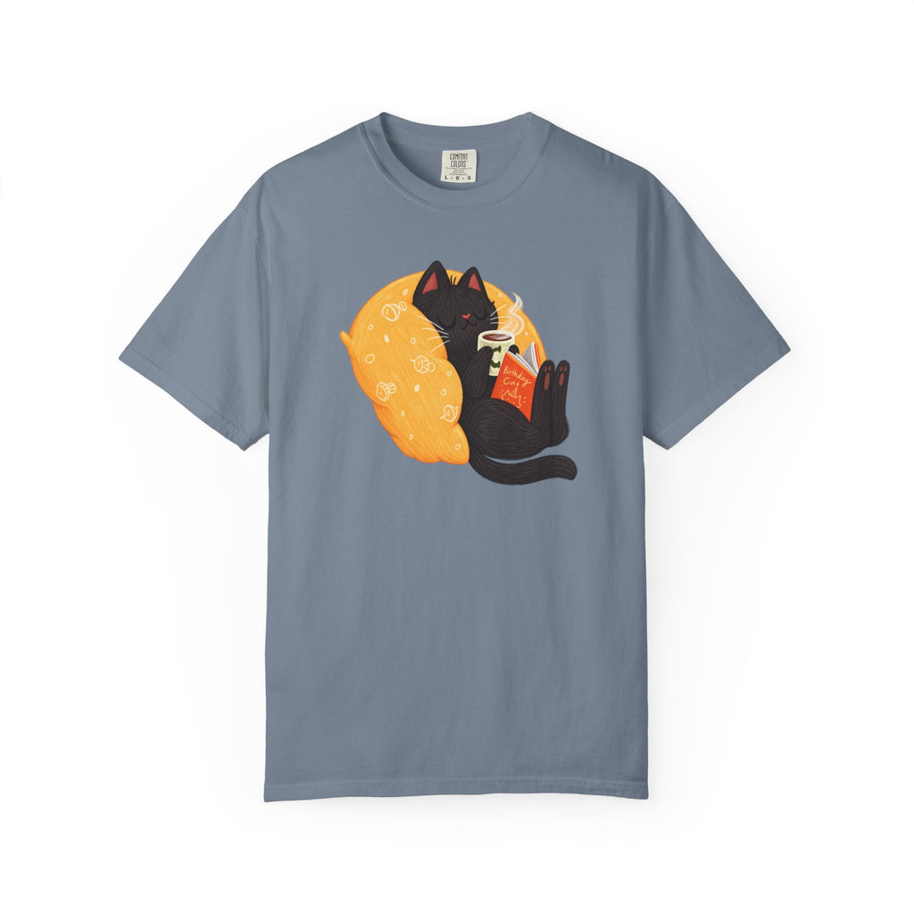 Cozy Cat Reader T-Shirt