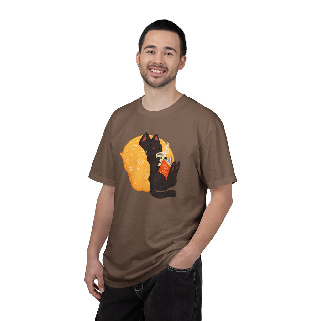 Cozy Cat Reader T-Shirt