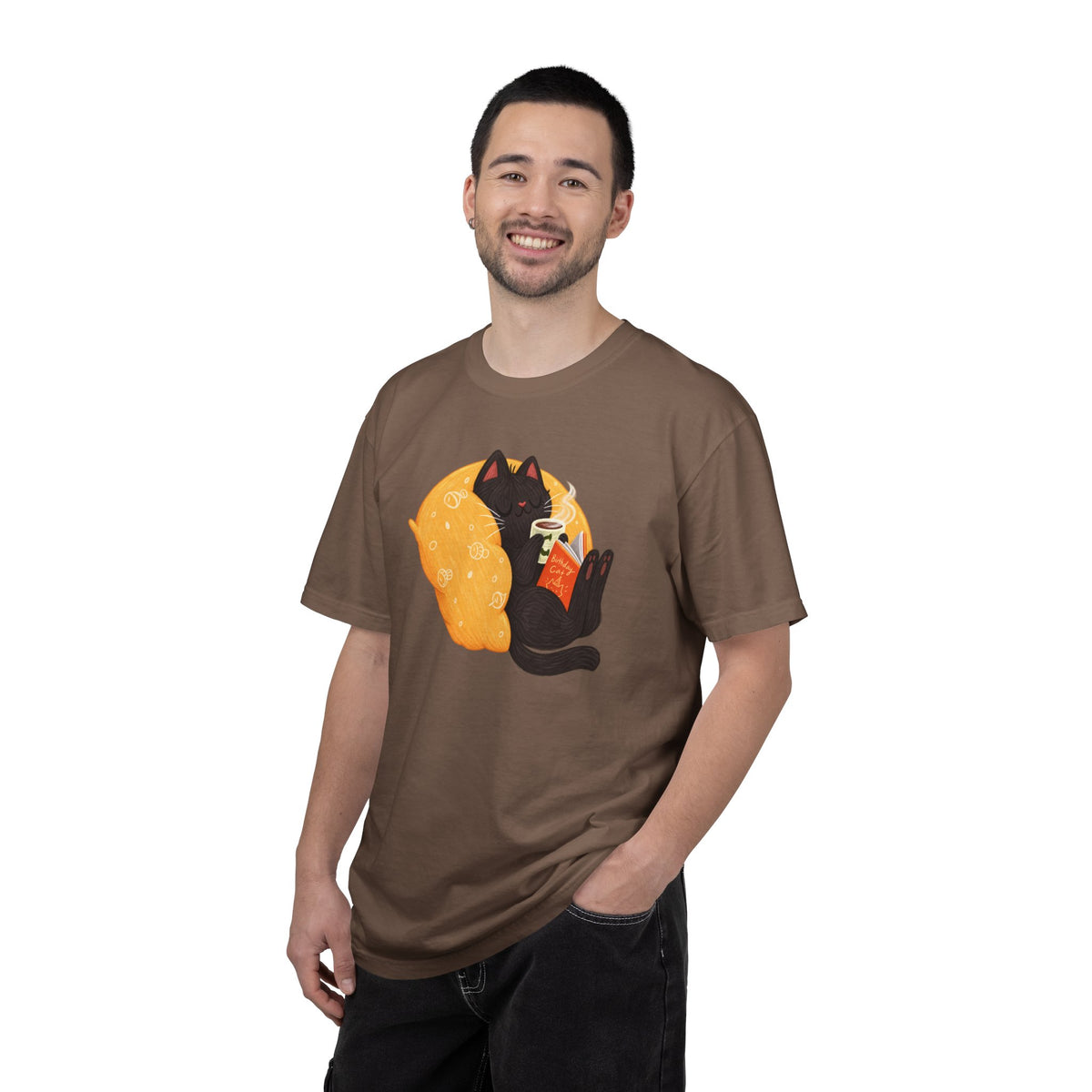 Cozy Cat Reader T-Shirt