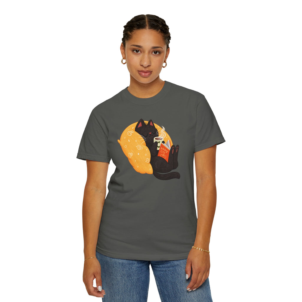 Cozy Cat Reader T-Shirt