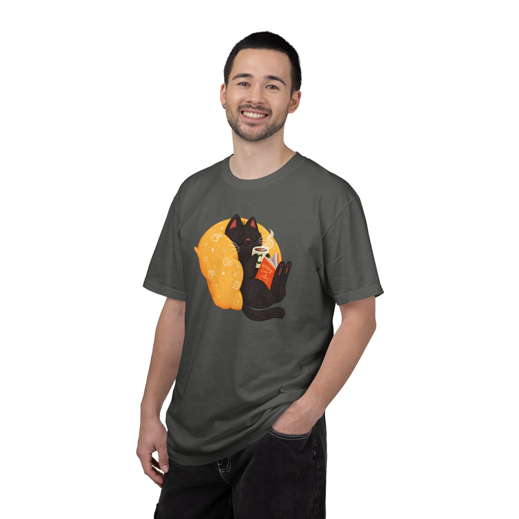 Cozy Cat Reader T-Shirt