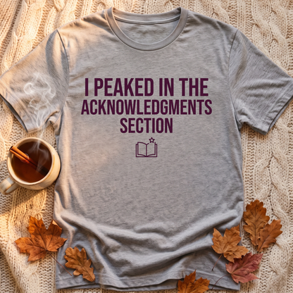 Acknowledgments Section T-Shirt