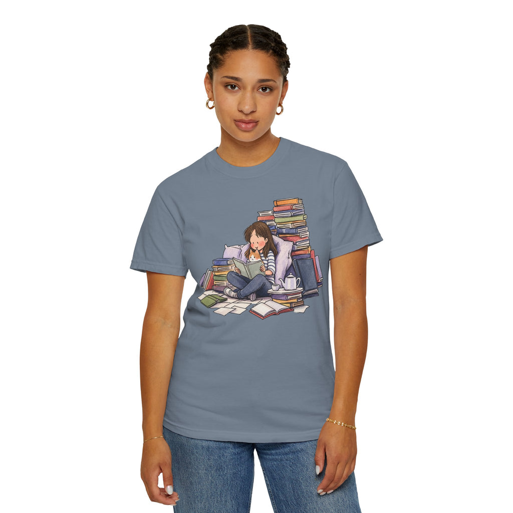 Cozy Book Pile T-Shirt