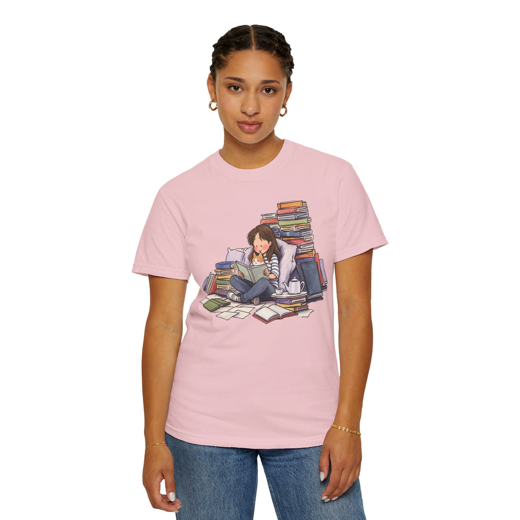 Cozy Book Pile T-Shirt