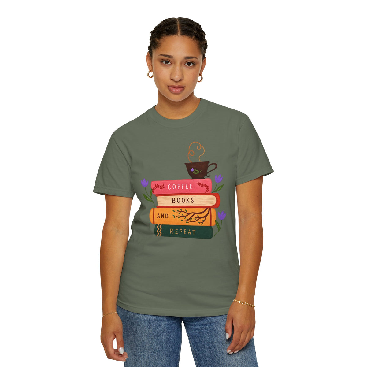 Coffee Books & Repeat T‑Shirt