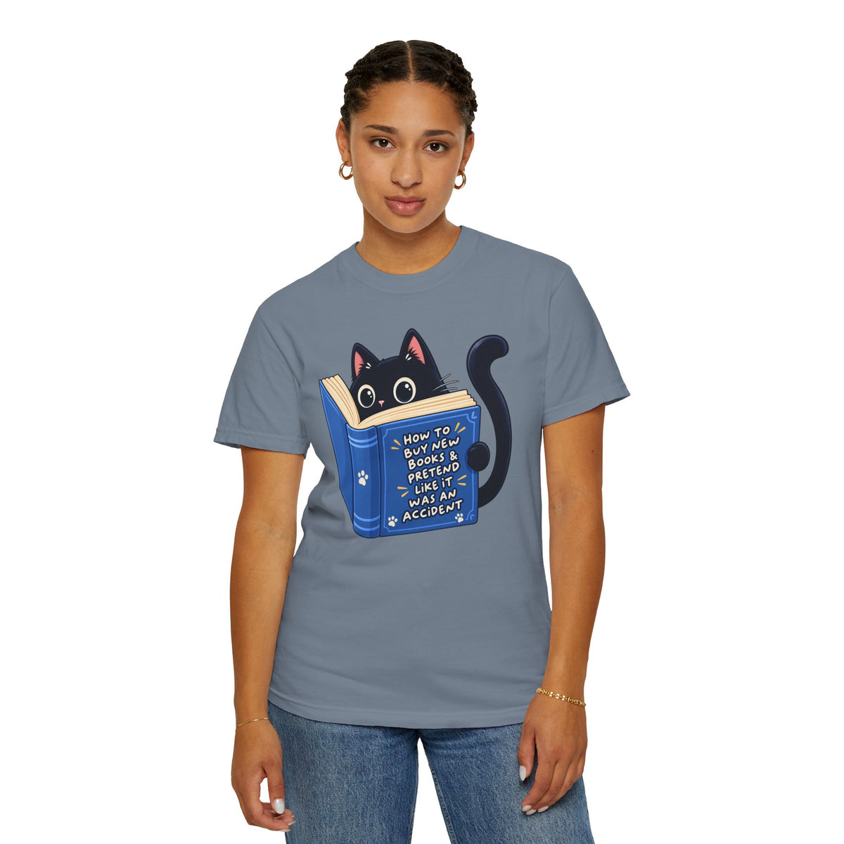 Bookstore Addict Cat T-Shirt