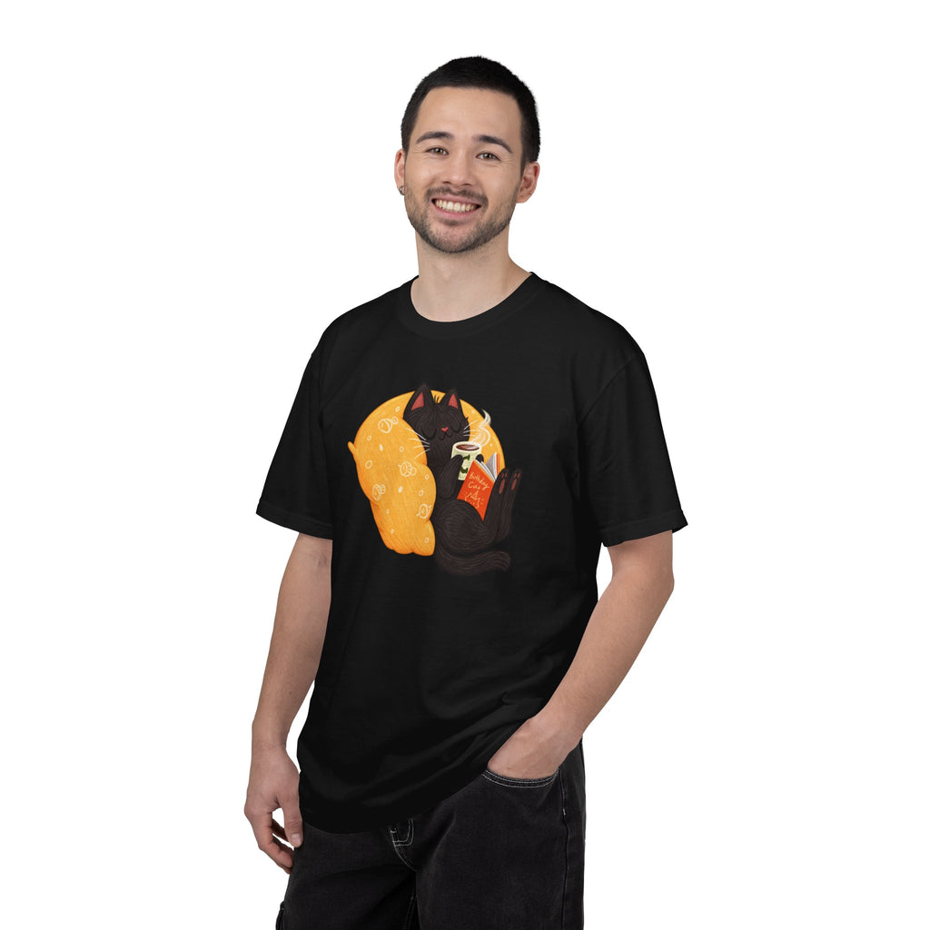 Cozy Cat Reader T-Shirt
