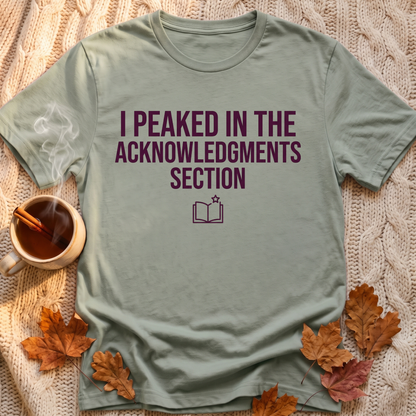 Acknowledgments Section T-Shirt