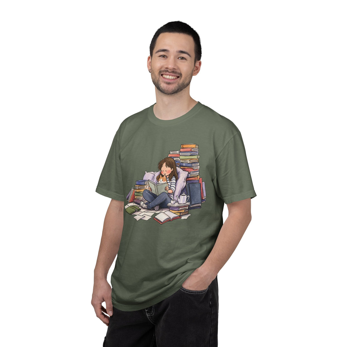 Cozy Book Pile T-Shirt