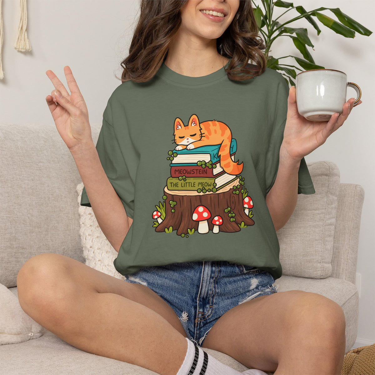 Bookish Cat T-Shirt