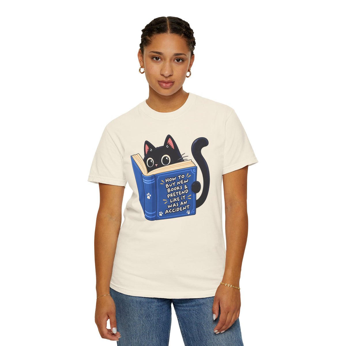 Bookstore Addict Cat T-Shirt