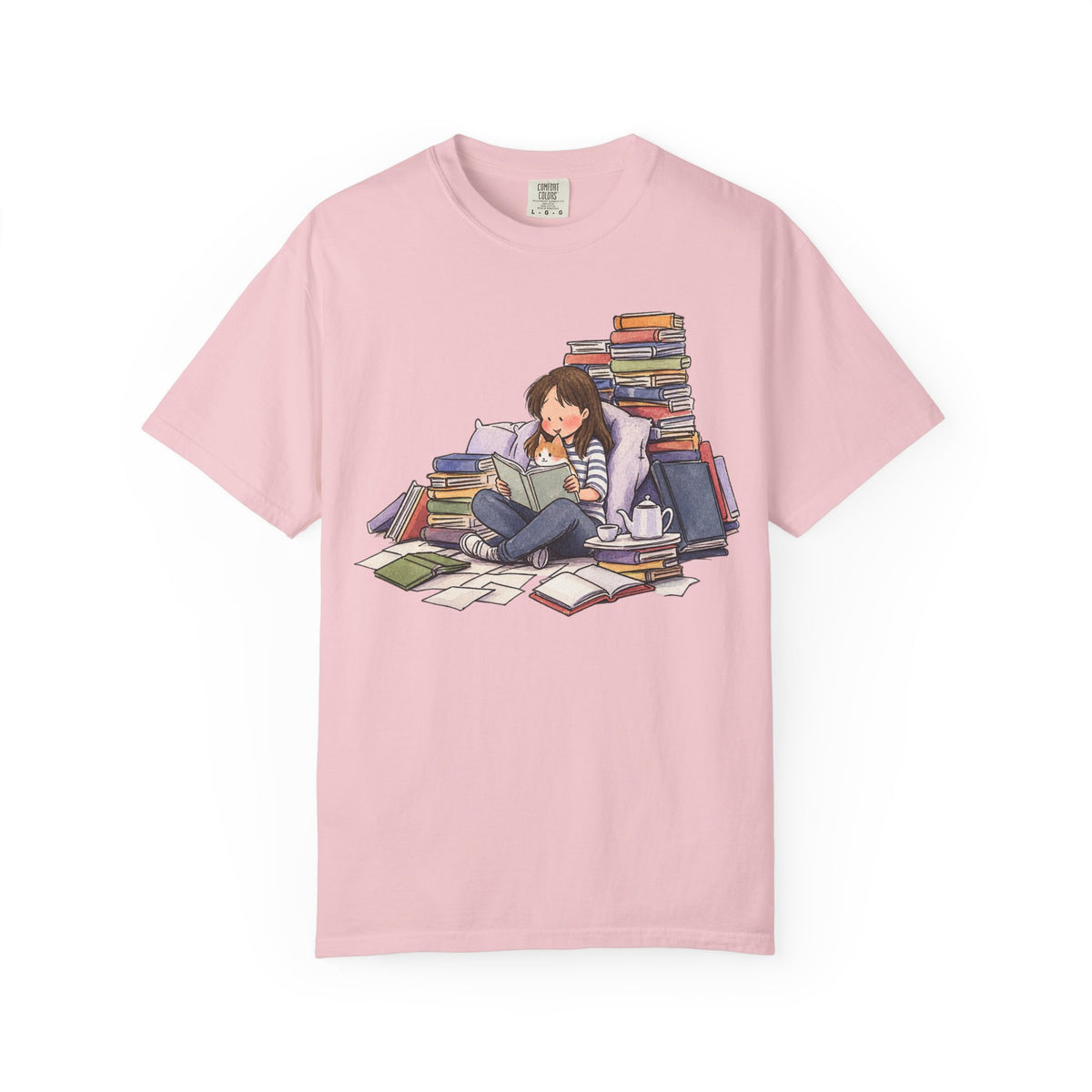 Cozy Book Pile T-Shirt
