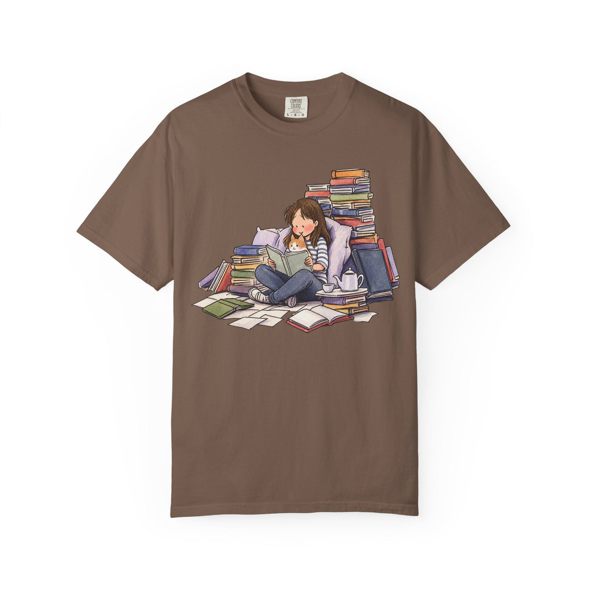 Cozy Book Pile T-Shirt