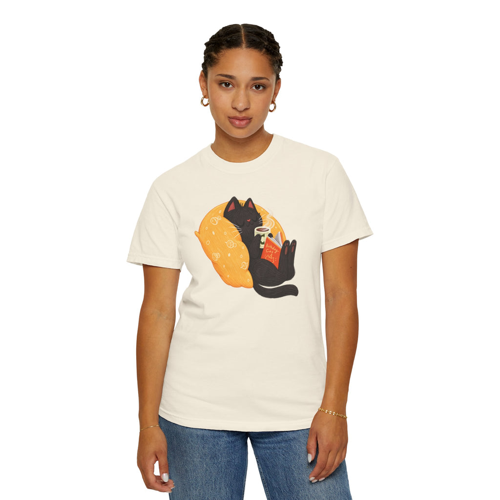 Cozy Cat Reader T-Shirt