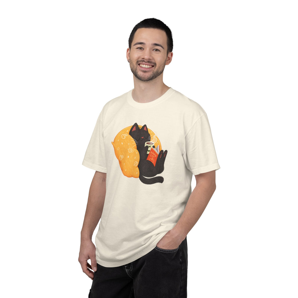 Cozy Cat Reader T-Shirt