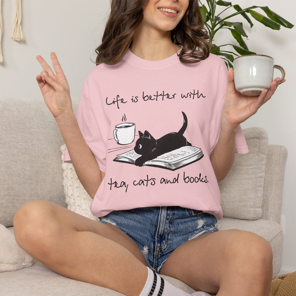 Tea Cats & Books T-Shirt