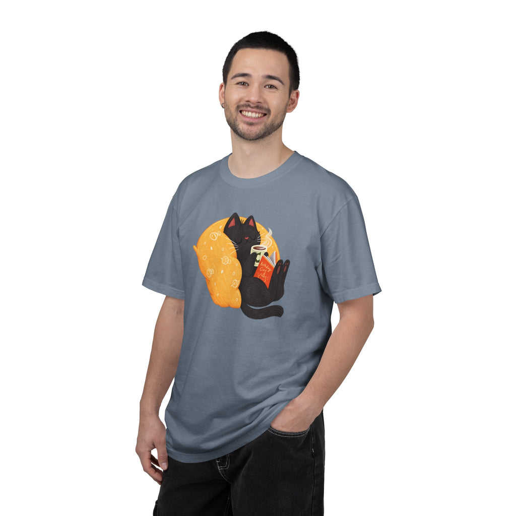 Cozy Cat Reader T-Shirt