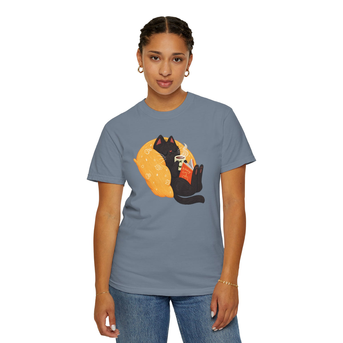 Cozy Cat Reader T-Shirt