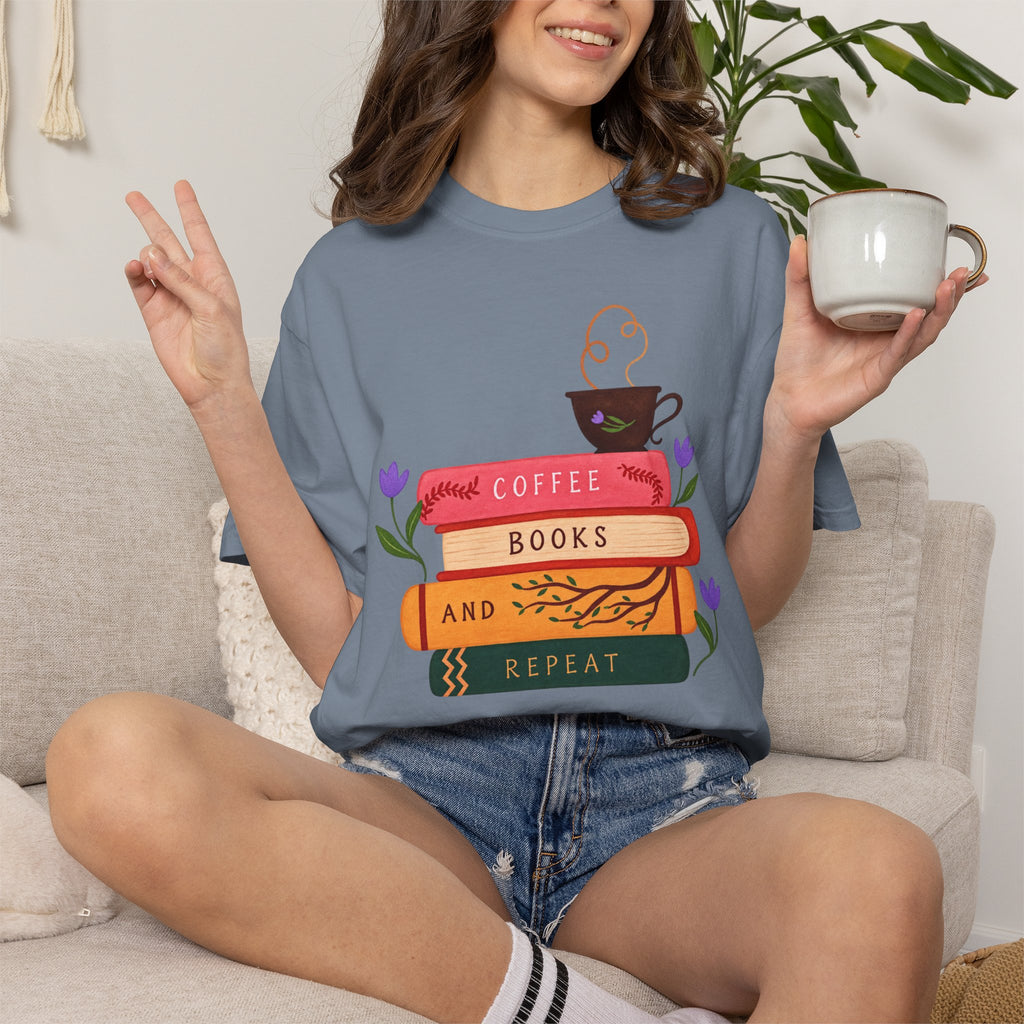 Coffee Books & Repeat T‑Shirt
