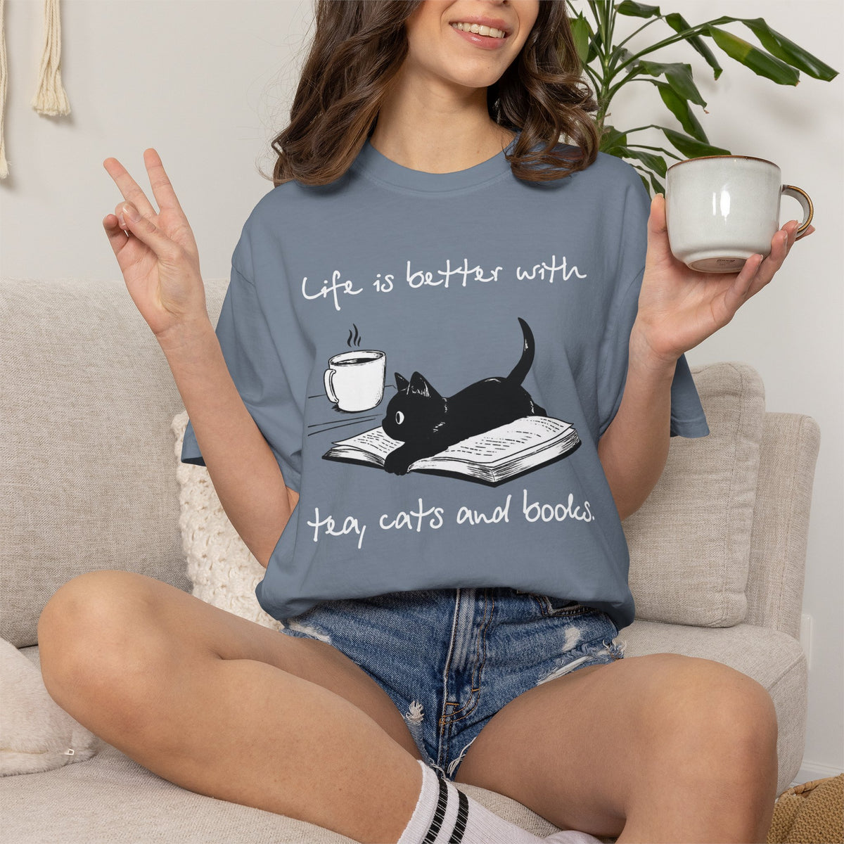 Tea Cats & Books T-Shirt