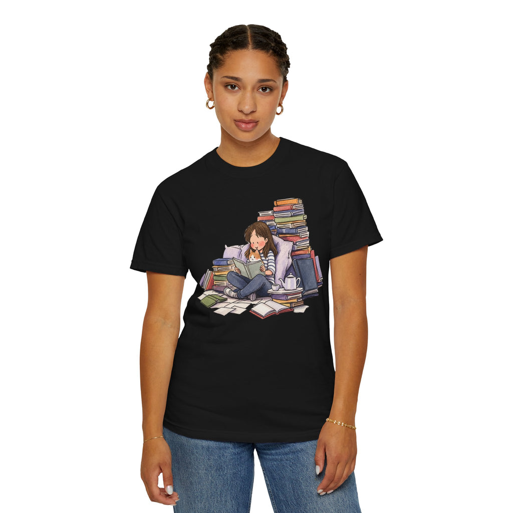Cozy Book Pile T-Shirt